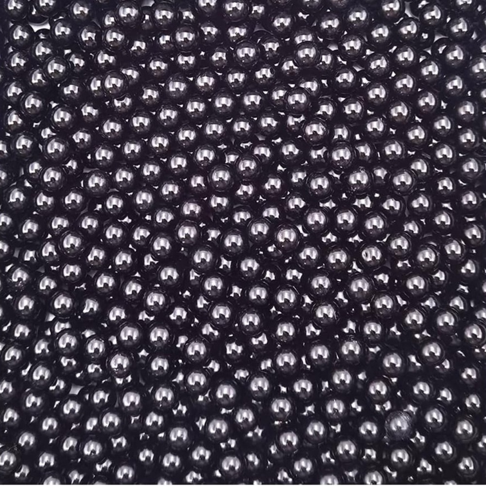 1100pcs Black Undrilled ABS Art Faux Pearls for Vase Fillers, 8mm No Hole